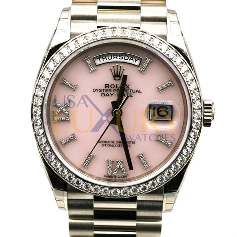 rolex pink opal dial